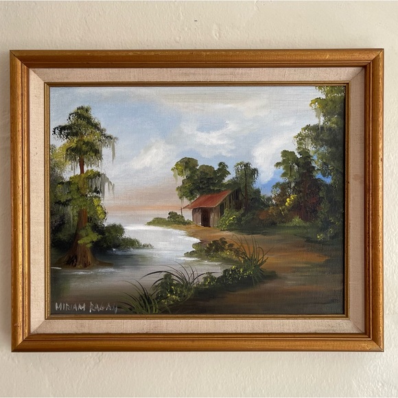 Vintage | Art | Original 981 Miriam Ragan Louisiana Bayou Oil Painting ...